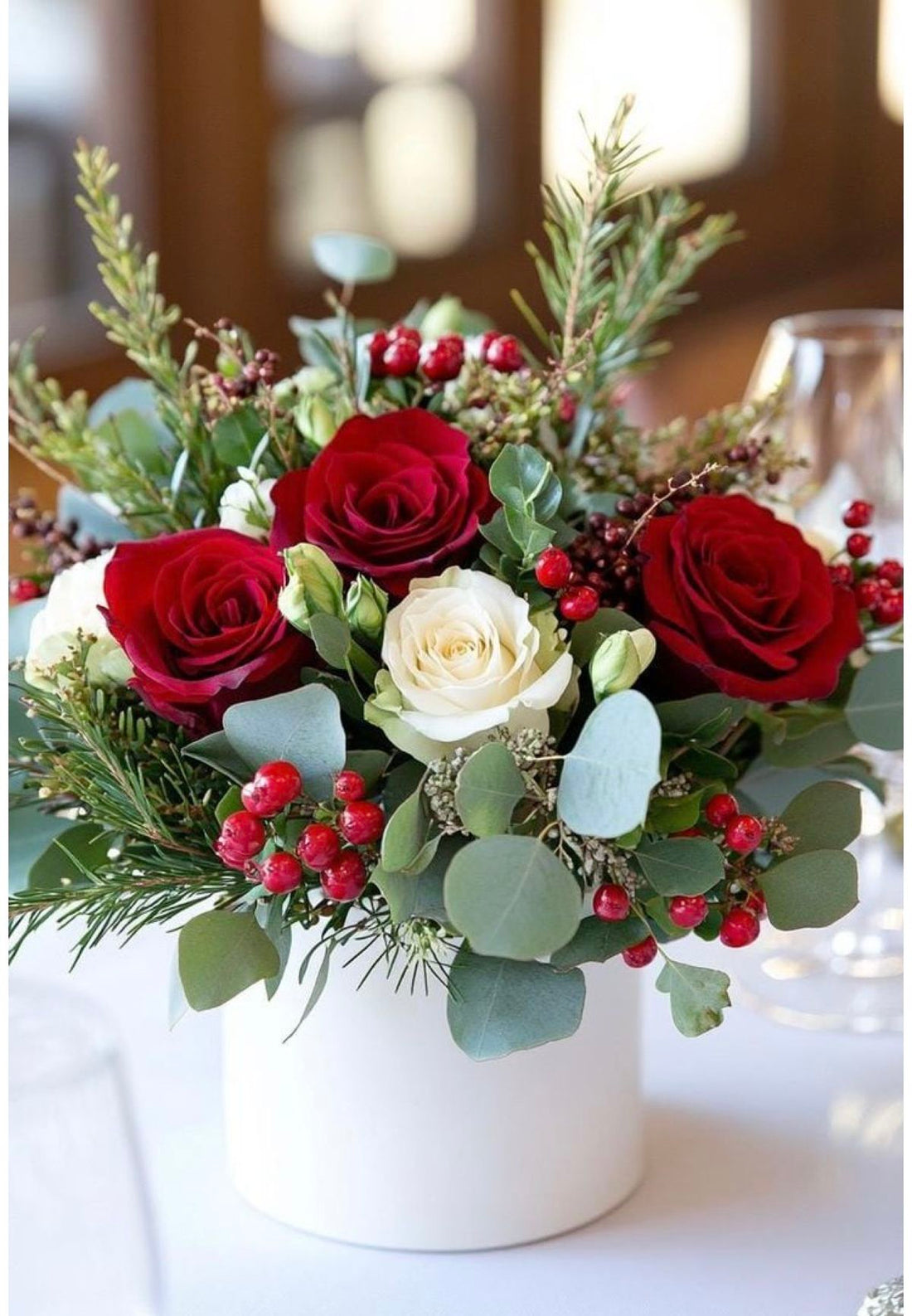 holiday flower arrangement
