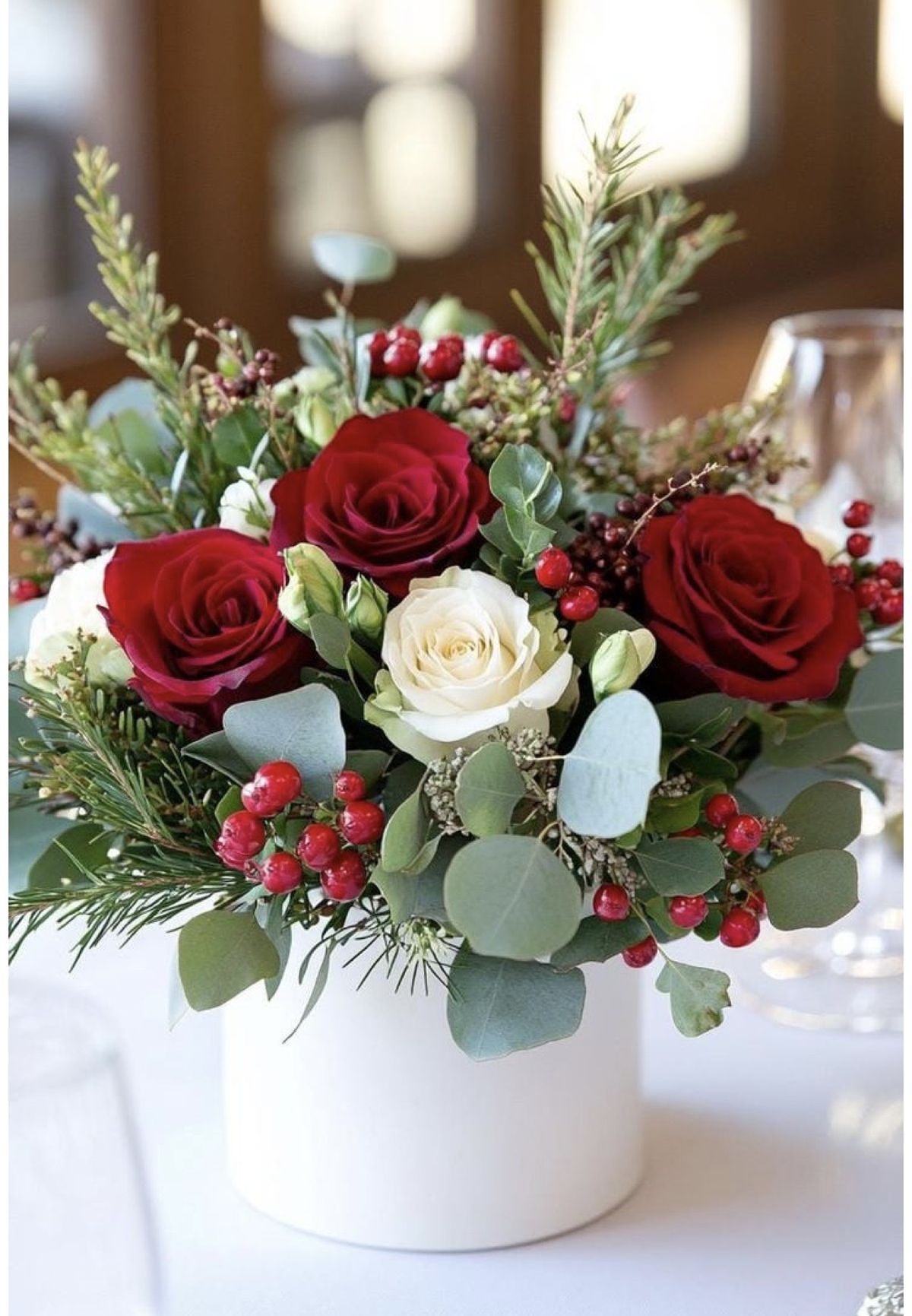 holiday flower arrangement
