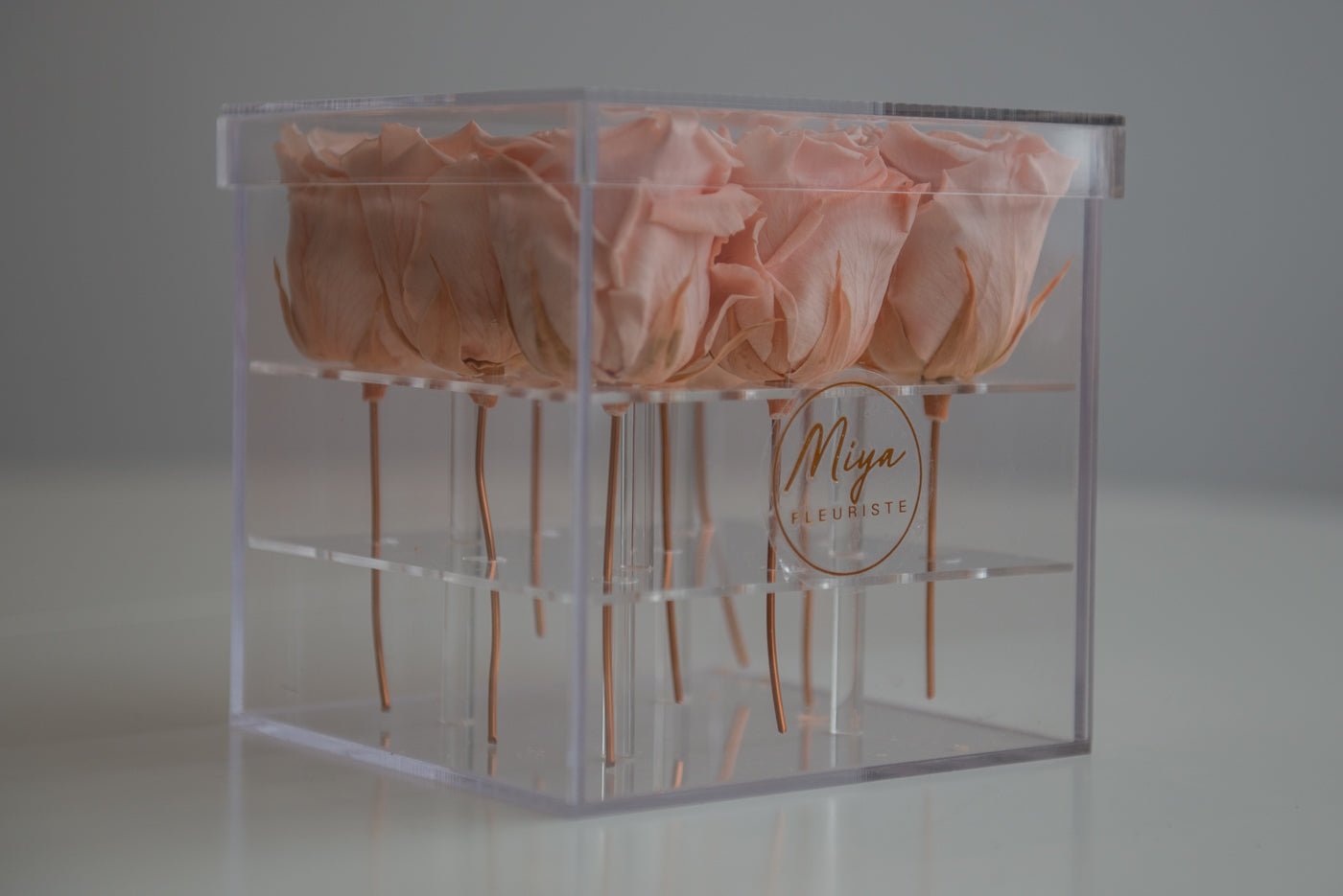 9 Forever Roses Acrylic Box - Miya Fleuriste - samedaydelivery