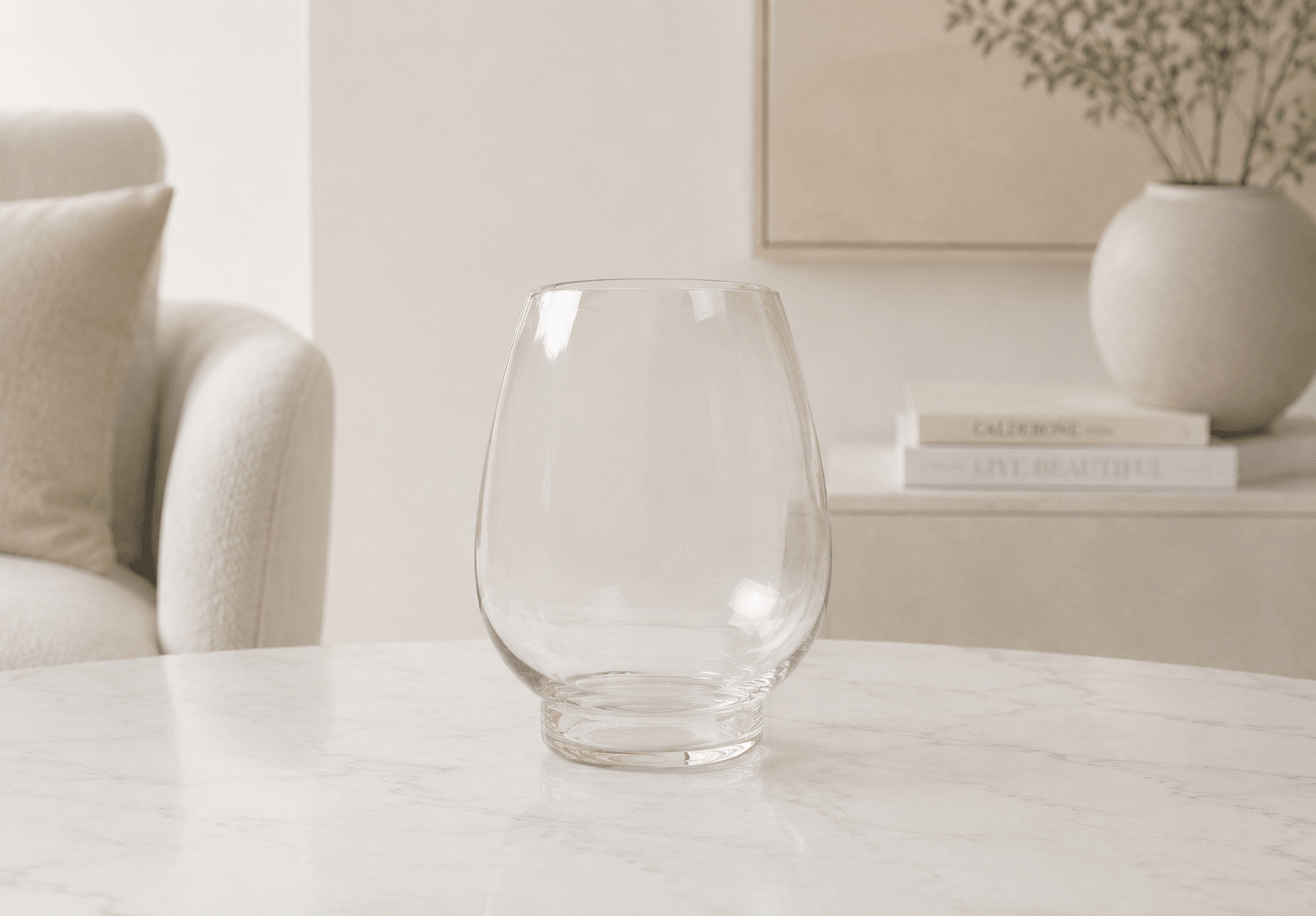 Sculptural Pedestal Glass Vase - Miya Fleuriste - samedaydelivery
