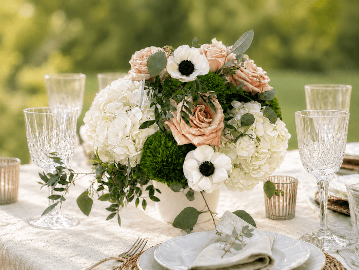 Garden Table Flower Arrangement fresh flower arrangement